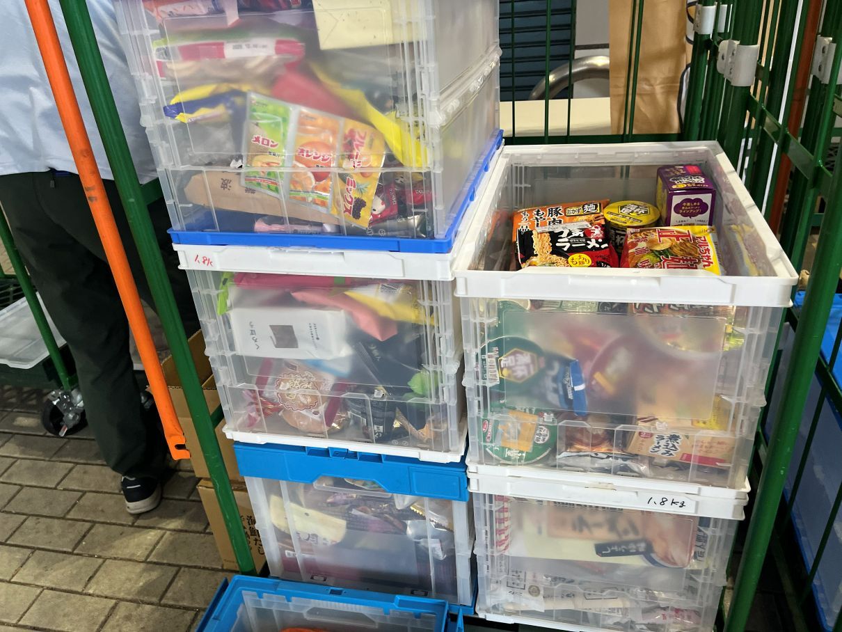 展示会で集まった食品約850㎏をフードバンク団体へ寄贈